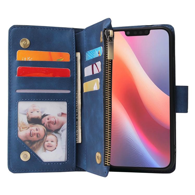 For iPhone 17e / 16e Multifunctional Multi-Card Wallet Phone Leather Case