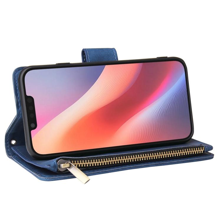For iPhone 17e / 16e Multifunctional Multi-Card Wallet Phone Leather Case