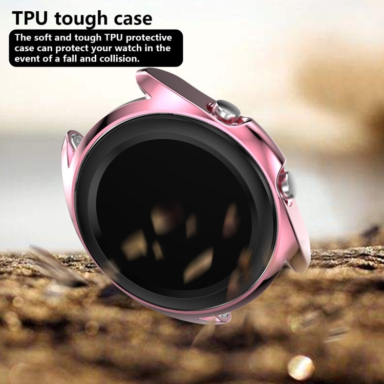 For Samsung Galaxy Watch 3 45mm Electroplating Hollow Half-pack TPU Protective Case