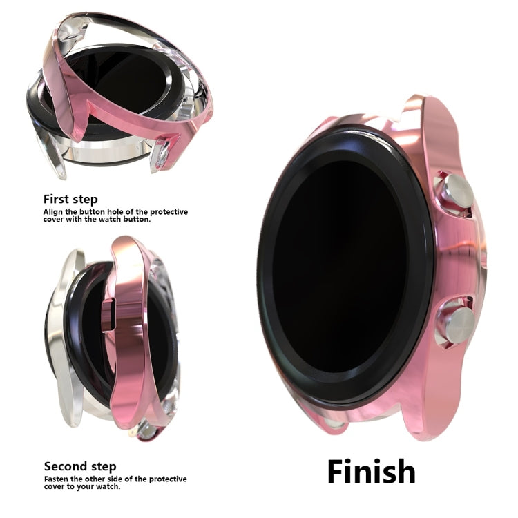 For Samsung Galaxy Watch 3 45mm Electroplating Hollow Half-pack TPU Protective Case