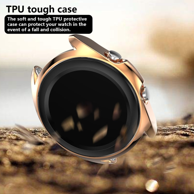 For Samsung Galaxy Watch 3 45mm Electroplating Hollow Half-pack TPU Protective Case