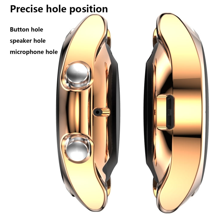 For Samsung Galaxy Watch 3 45mm Electroplating Hollow Half-pack TPU Protective Case