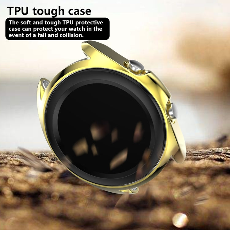 For Samsung Galaxy Watch 3 45mm Electroplating Hollow Half-pack TPU Protective Case