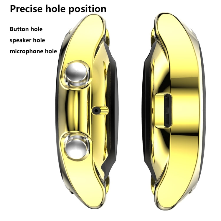 For Samsung Galaxy Watch 3 45mm Electroplating Hollow Half-pack TPU Protective Case