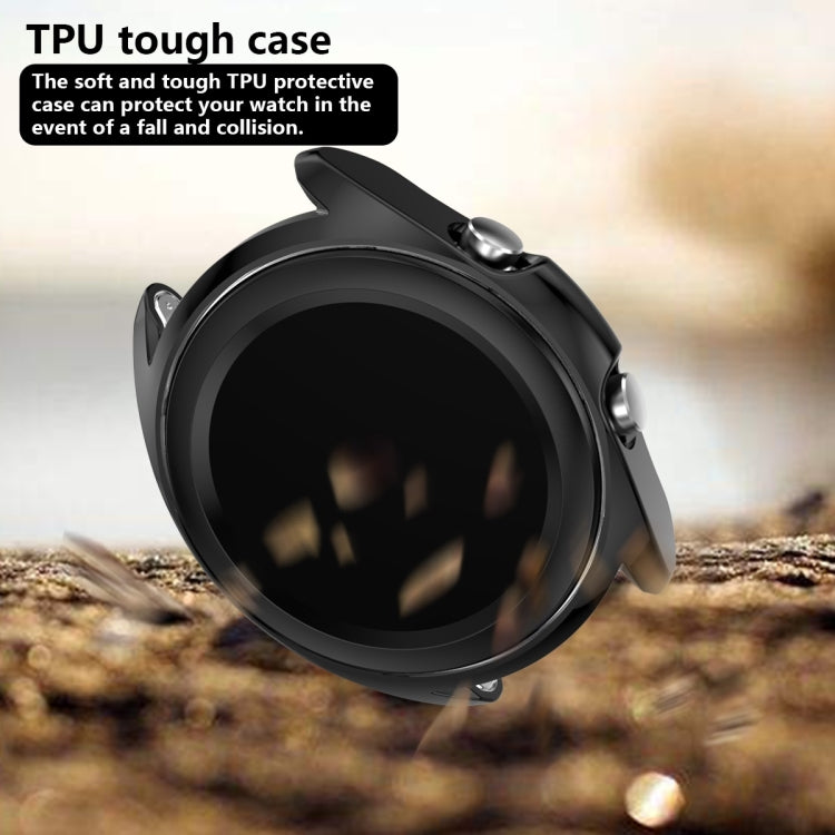 For Samsung Galaxy Watch 3 45mm Electroplating Hollow Half-pack TPU Protective Case