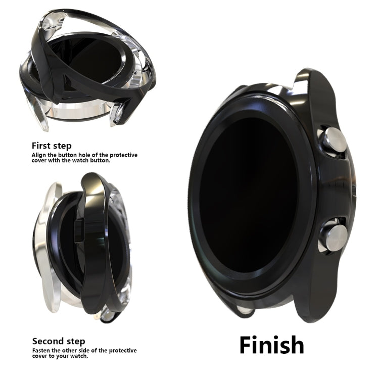 For Samsung Galaxy Watch 3 45mm Electroplating Hollow Half-pack TPU Protective Case