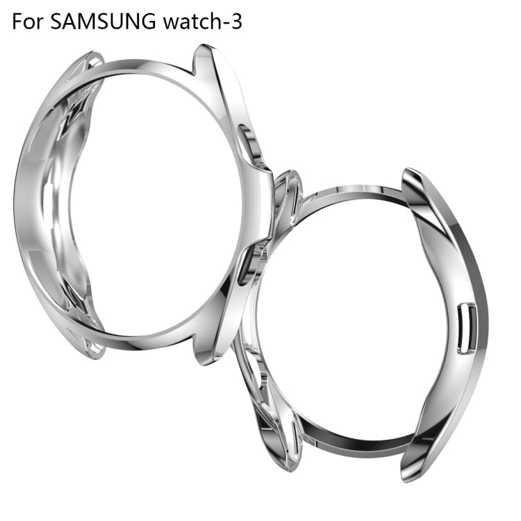 For Samsung Galaxy Watch 3 45mm Electroplating Hollow Half-pack TPU Protective Case