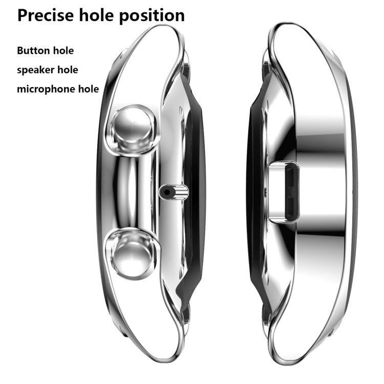 For Samsung Galaxy Watch 3 45mm Electroplating Hollow Half-pack TPU Protective Case