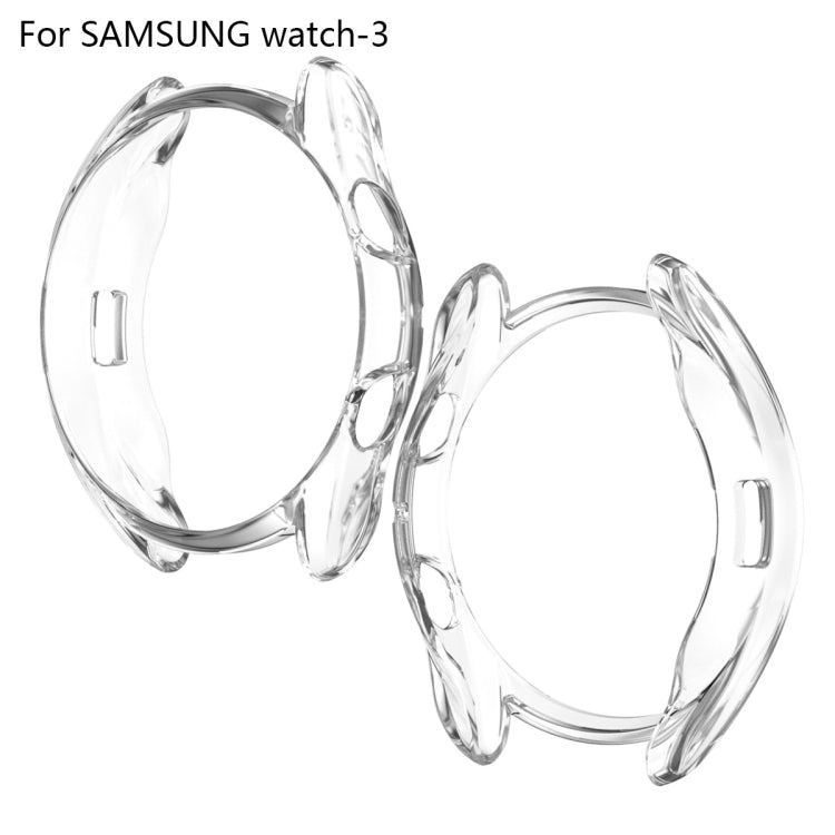 For Samsung Galaxy Watch 3 45mm Electroplating Hollow Half-pack TPU Protective Case