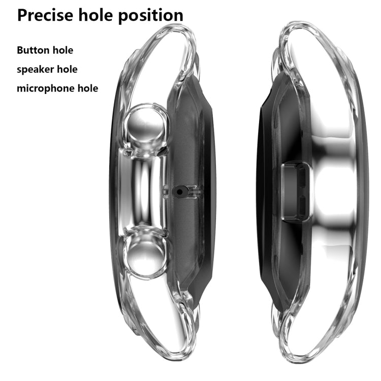 For Samsung Galaxy Watch 3 45mm Electroplating Hollow Half-pack TPU Protective Case