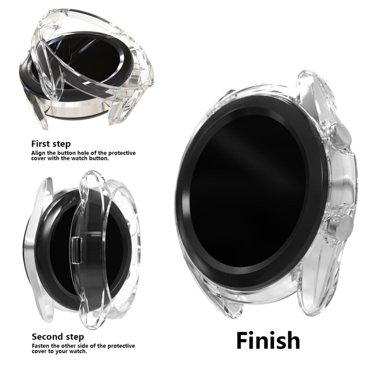 For Samsung Galaxy Watch 3 45mm Electroplating Hollow Half-pack TPU Protective Case