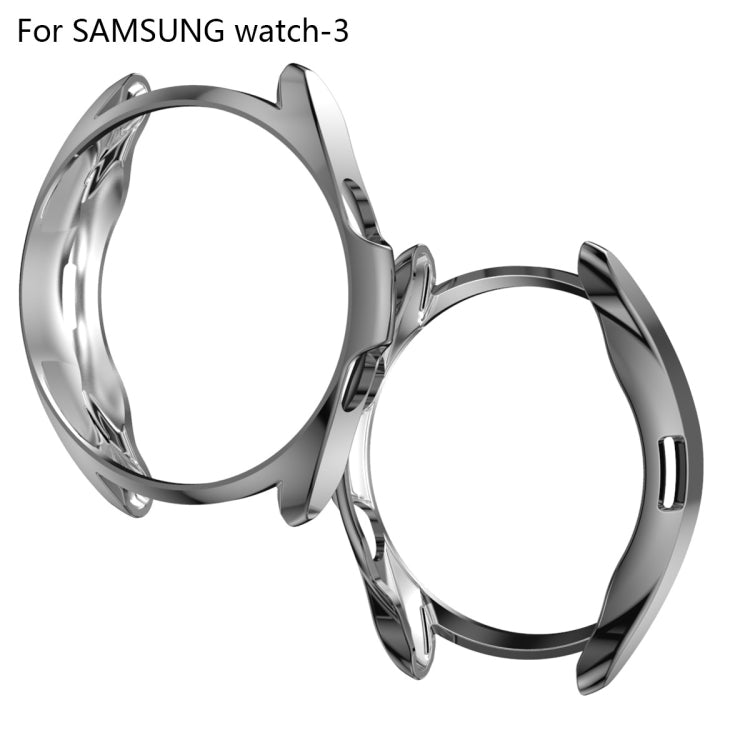 For Samsung Galaxy Watch 3 45mm Electroplating Hollow Half-pack TPU Protective Case