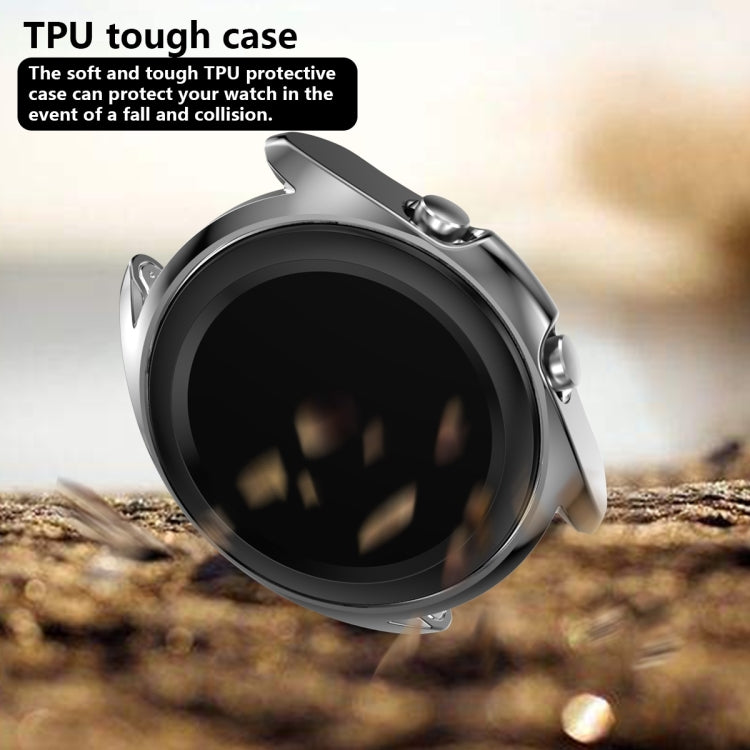 For Samsung Galaxy Watch 3 45mm Electroplating Hollow Half-pack TPU Protective Case