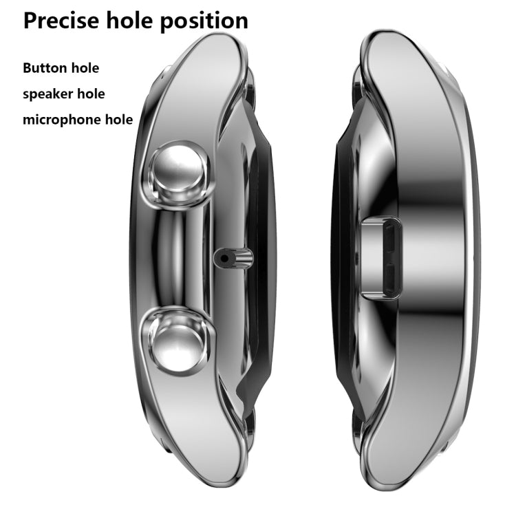 For Samsung Galaxy Watch 3 45mm Electroplating Hollow Half-pack TPU Protective Case
