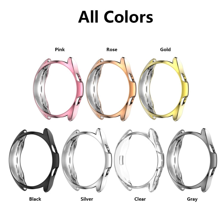 For Samsung Galaxy Watch 3 45mm Electroplating Hollow Half-pack TPU Protective Case