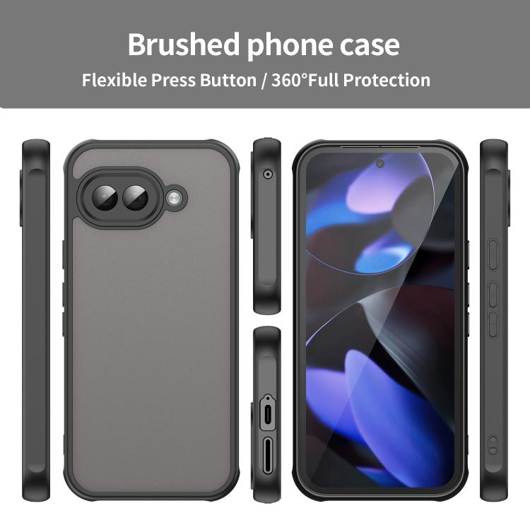 For Google Pixel 9a Fan Dun Series TPU Hybrid PC Frosted Phone Case