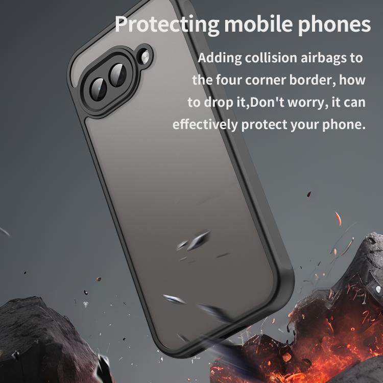 For Google Pixel 9a Fan Dun Series TPU Hybrid PC Frosted Phone Case