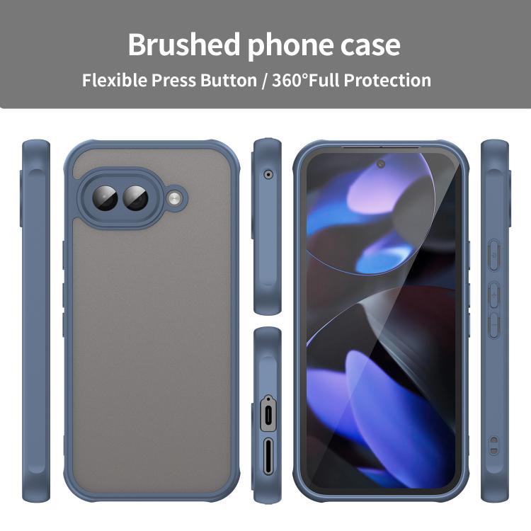 For Google Pixel 9a Fan Dun Series TPU Hybrid PC Frosted Phone Case