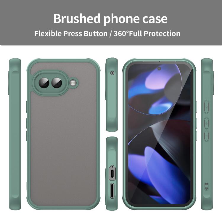 For Google Pixel 9a Fan Dun Series TPU Hybrid PC Frosted Phone Case