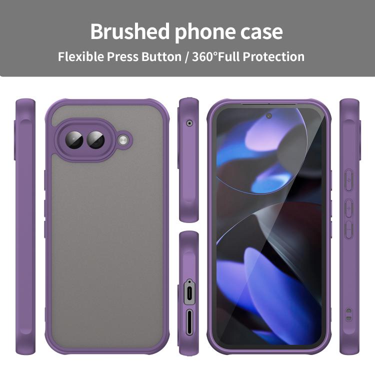 For Google Pixel 9a Fan Dun Series TPU Hybrid PC Frosted Phone Case
