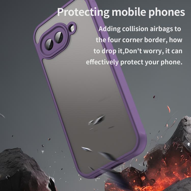 For Google Pixel 9a Fan Dun Series TPU Hybrid PC Frosted Phone Case