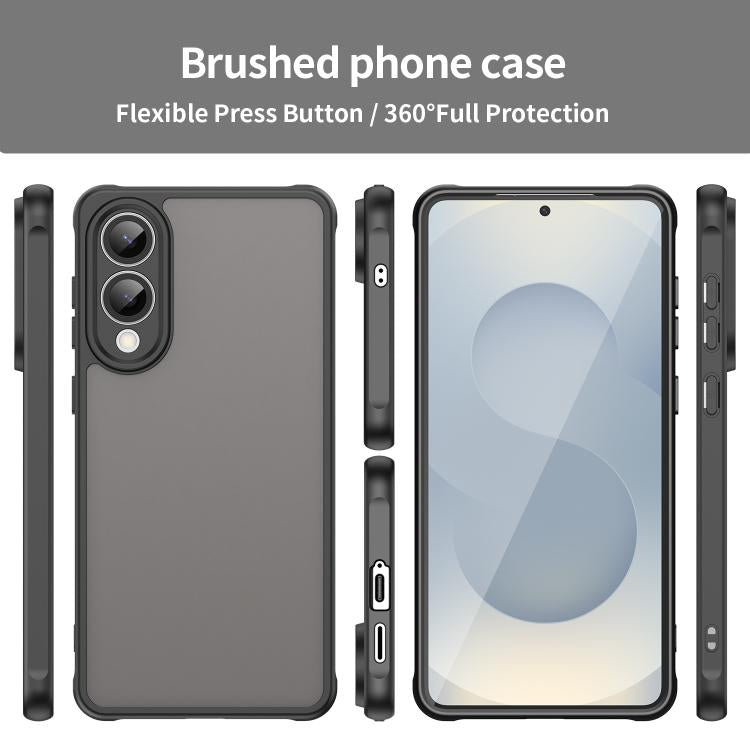 For Samsung Galaxy S25 Edge 5G Fan Dun Series TPU Hybrid PC Frosted Phone Case