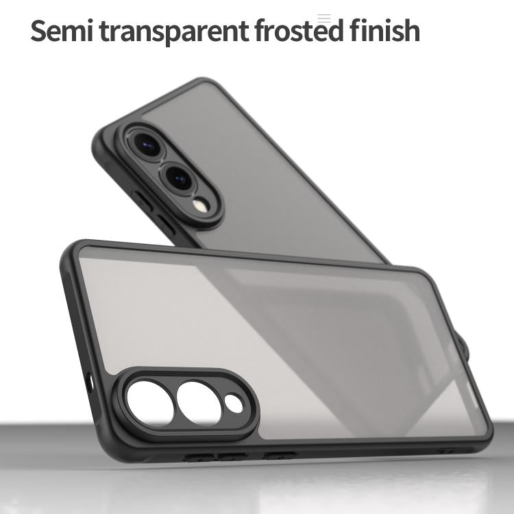 For Samsung Galaxy S25 Edge 5G Fan Dun Series TPU Hybrid PC Frosted Phone Case