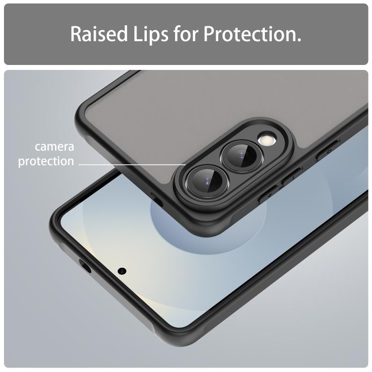 For Samsung Galaxy S25 Edge 5G Fan Dun Series TPU Hybrid PC Frosted Phone Case