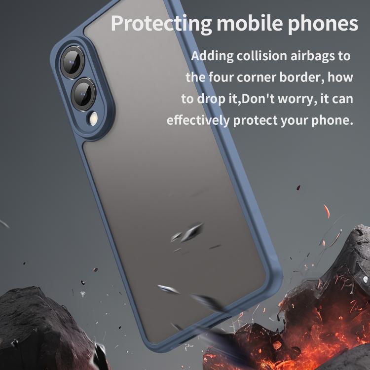 For Samsung Galaxy S25 Edge 5G Fan Dun Series TPU Hybrid PC Frosted Phone Case