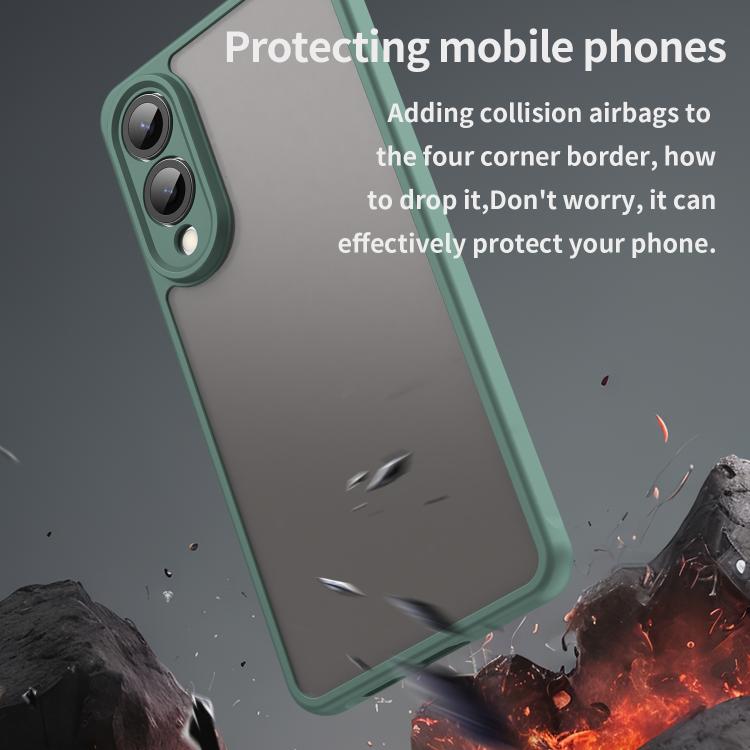 For Samsung Galaxy S25 Edge 5G Fan Dun Series TPU Hybrid PC Frosted Phone Case