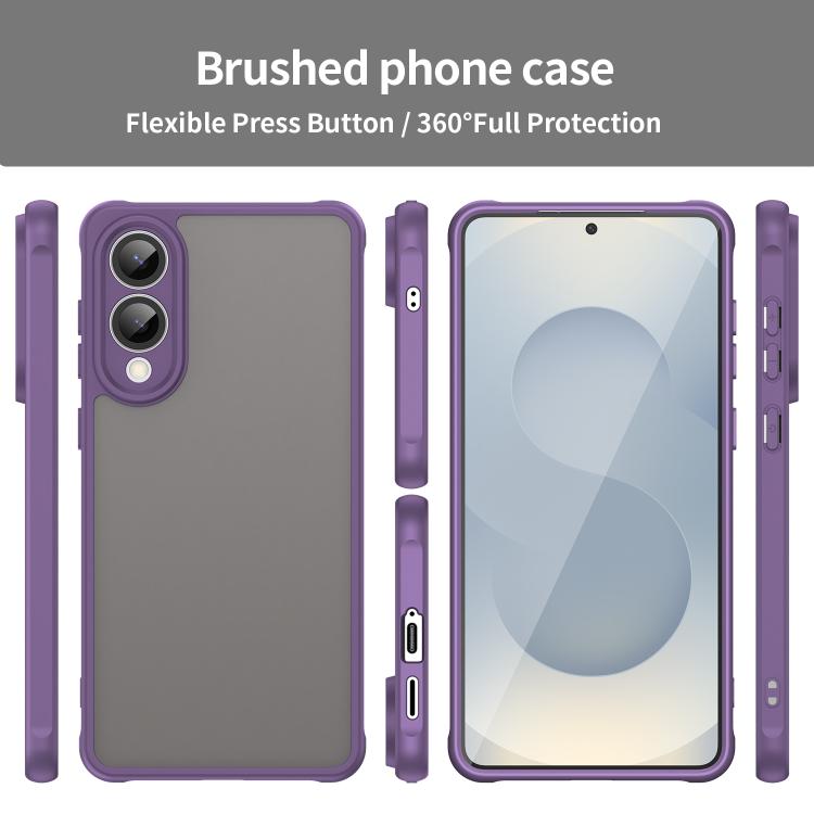 For Samsung Galaxy S25 Edge 5G Fan Dun Series TPU Hybrid PC Frosted Phone Case