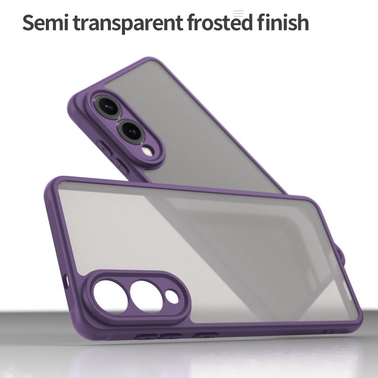 For Samsung Galaxy S25 Edge 5G Fan Dun Series TPU Hybrid PC Frosted Phone Case