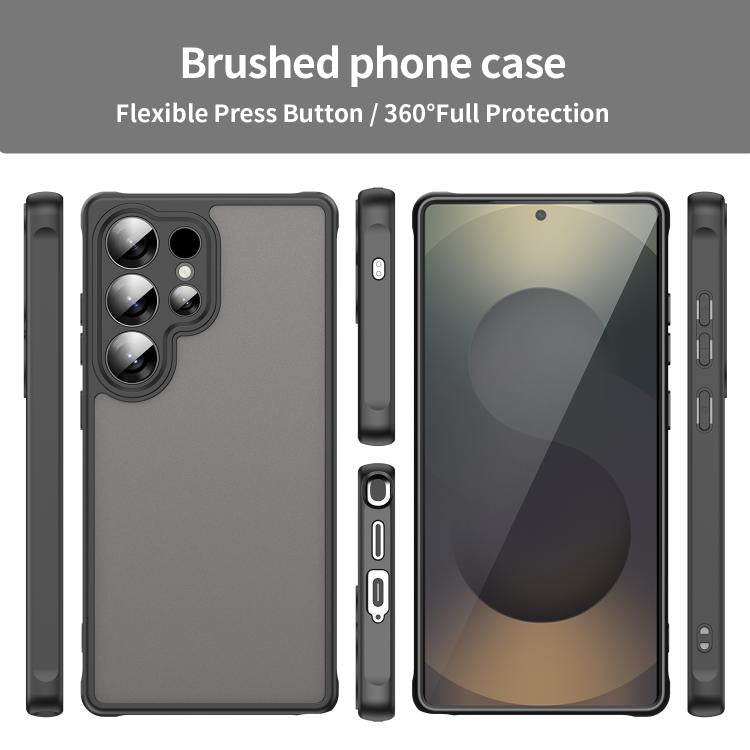 For Samsung Galaxy S25 Ultra 5G Fan Dun Series TPU Hybrid PC Frosted Phone Case