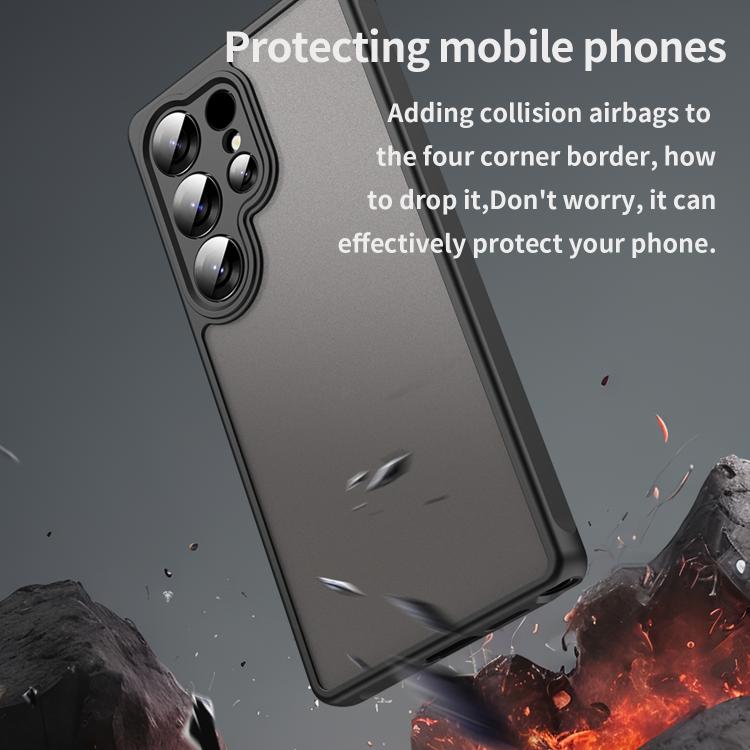 For Samsung Galaxy S25 Ultra 5G Fan Dun Series TPU Hybrid PC Frosted Phone Case