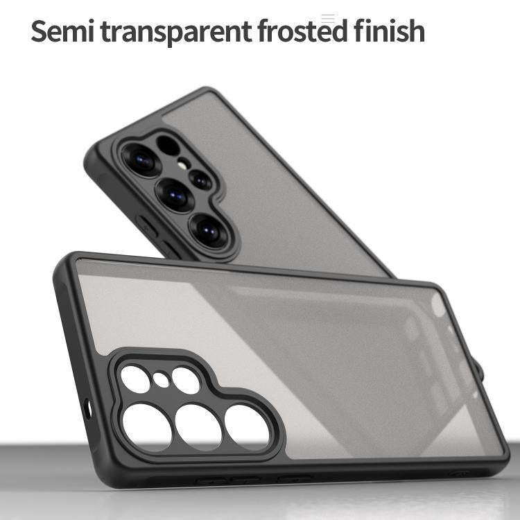 For Samsung Galaxy S25 Ultra 5G Fan Dun Series TPU Hybrid PC Frosted Phone Case