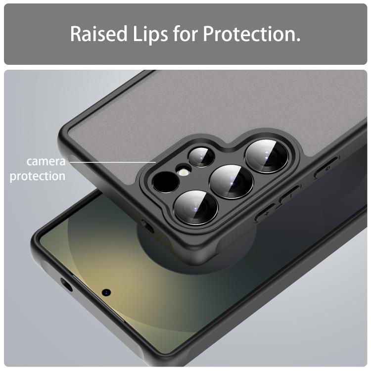 For Samsung Galaxy S25 Ultra 5G Fan Dun Series TPU Hybrid PC Frosted Phone Case