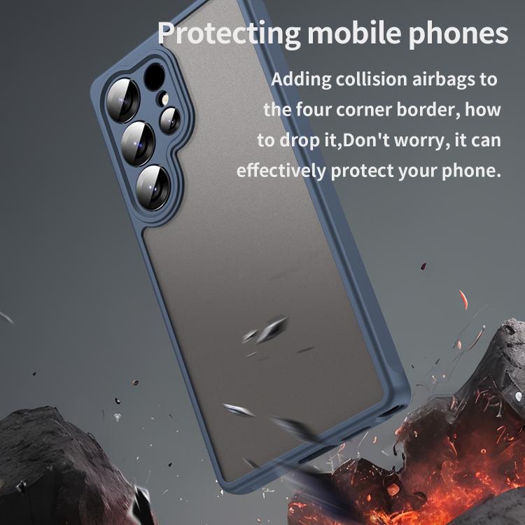 For Samsung Galaxy S25 Ultra 5G Fan Dun Series TPU Hybrid PC Frosted Phone Case