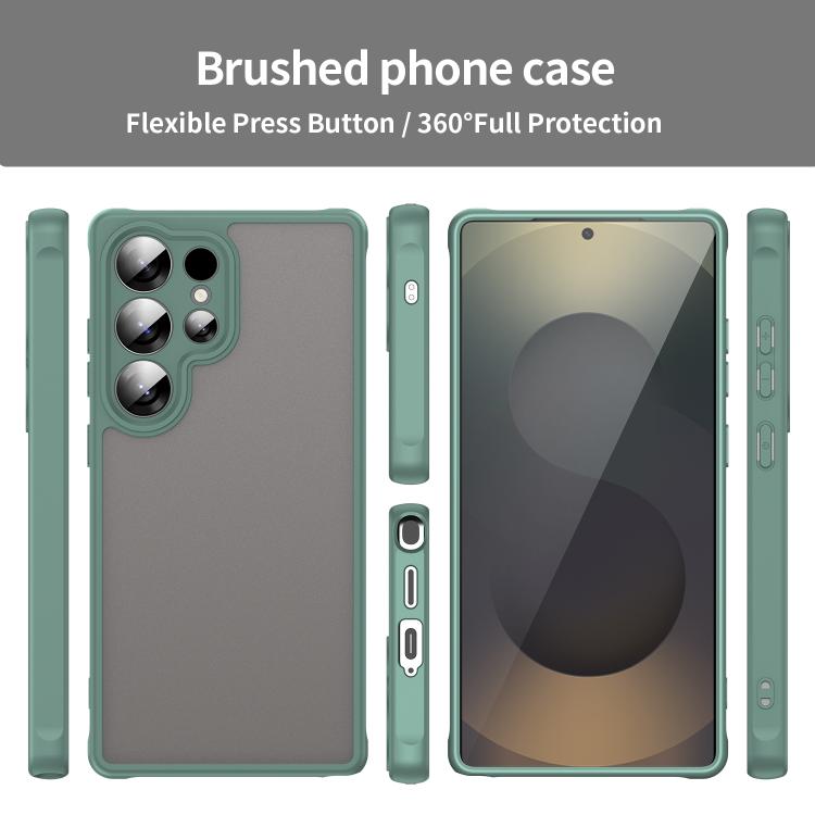 For Samsung Galaxy S25 Ultra 5G Fan Dun Series TPU Hybrid PC Frosted Phone Case