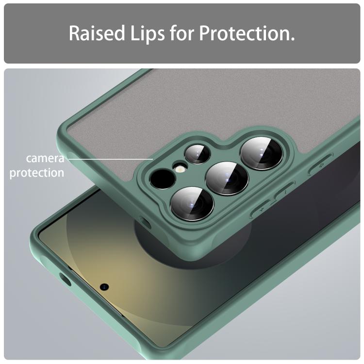 For Samsung Galaxy S25 Ultra 5G Fan Dun Series TPU Hybrid PC Frosted Phone Case