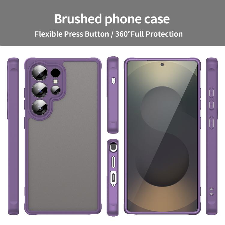For Samsung Galaxy S25 Ultra 5G Fan Dun Series TPU Hybrid PC Frosted Phone Case