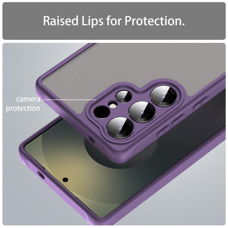 For Samsung Galaxy S25 Ultra 5G Fan Dun Series TPU Hybrid PC Frosted Phone Case