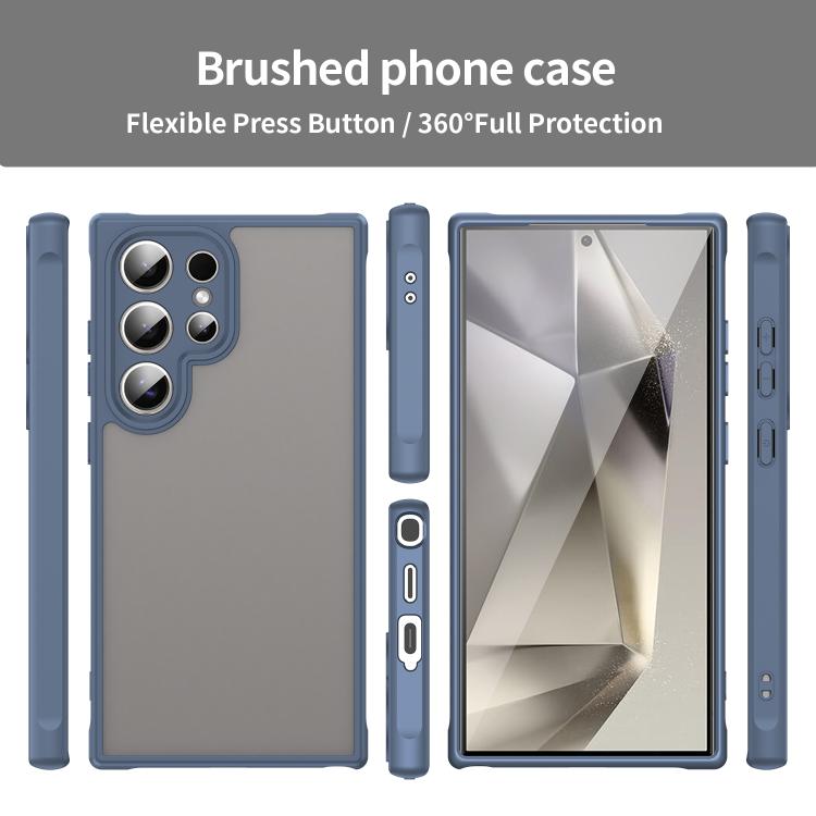For Samsung Galaxy S24 Ultra 5G Fan Dun Series TPU Hybrid PC Frosted Phone Case