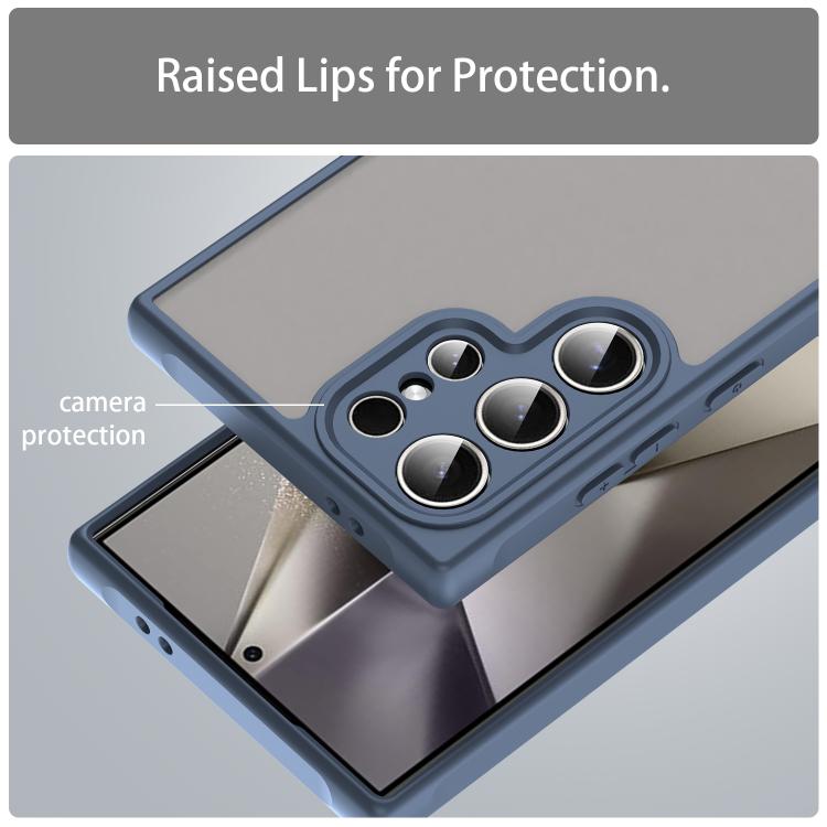 For Samsung Galaxy S24 Ultra 5G Fan Dun Series TPU Hybrid PC Frosted Phone Case
