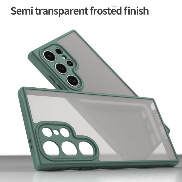 For Samsung Galaxy S24 Ultra 5G Fan Dun Series TPU Hybrid PC Frosted Phone Case