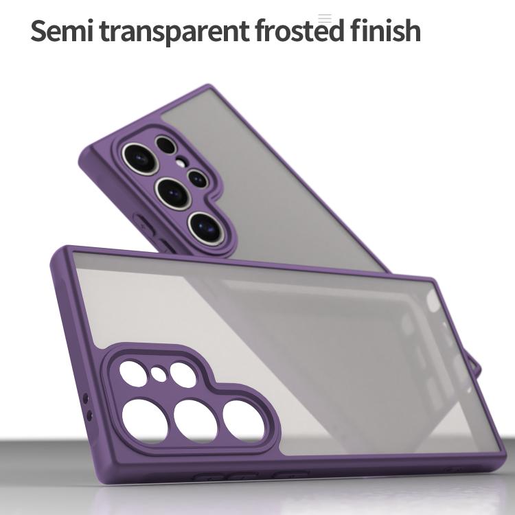 For Samsung Galaxy S24 Ultra 5G Fan Dun Series TPU Hybrid PC Frosted Phone Case