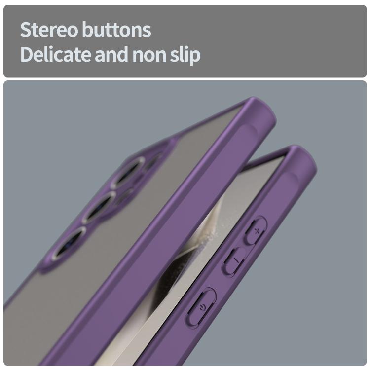 For Samsung Galaxy S24 Ultra 5G Fan Dun Series TPU Hybrid PC Frosted Phone Case