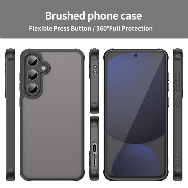 For Samsung Galaxy S24 FE 5G Fan Dun Series TPU Hybrid PC Frosted Phone Case