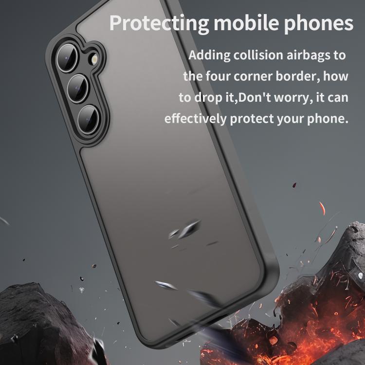 For Samsung Galaxy S24 FE 5G Fan Dun Series TPU Hybrid PC Frosted Phone Case