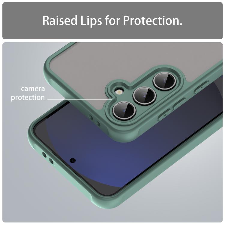 For Samsung Galaxy S24 FE 5G Fan Dun Series TPU Hybrid PC Frosted Phone Case