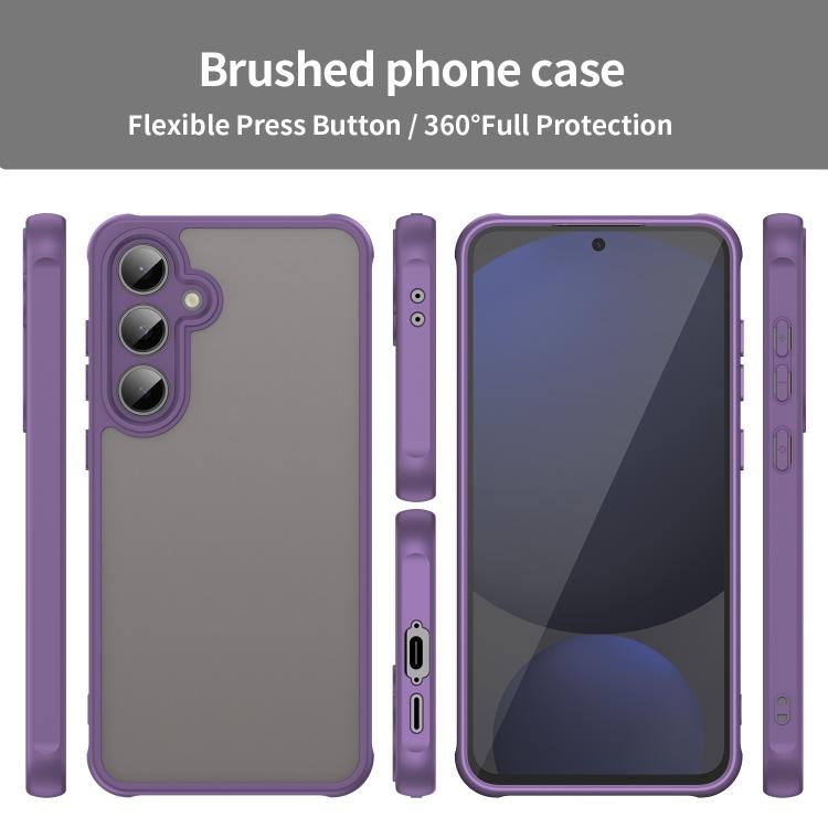 For Samsung Galaxy S24 FE 5G Fan Dun Series TPU Hybrid PC Frosted Phone Case